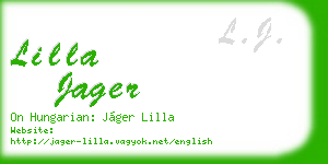 lilla jager business card